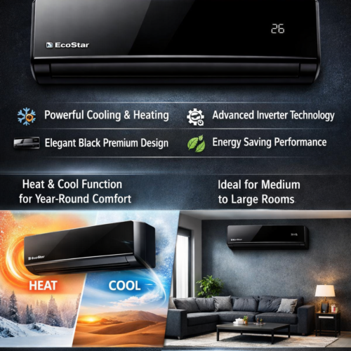 Eco Star Inverter AC 1.5 Ton 18DU01 BC Black Premium Heat & Cool